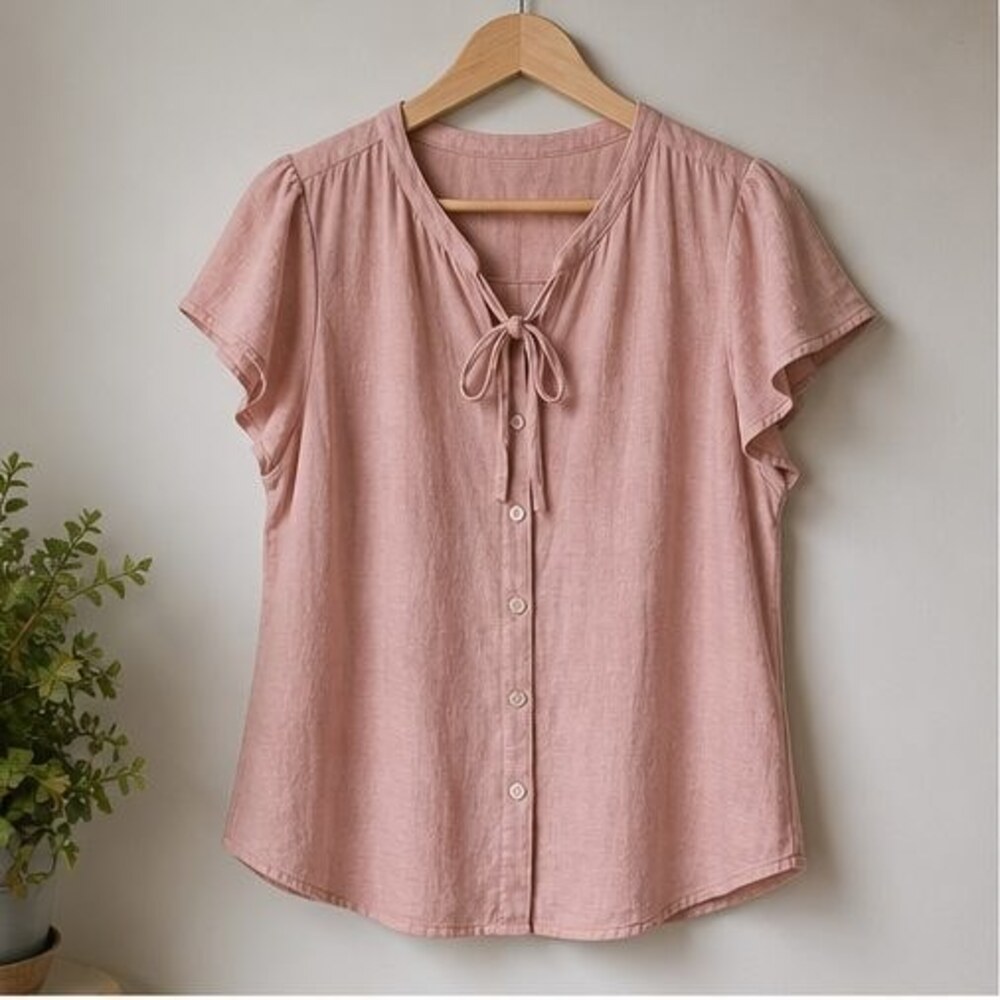 Blush Lace Trim Top